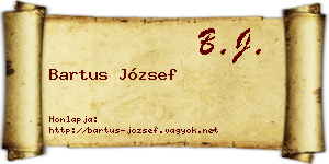 Bartus József névjegykártya