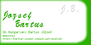 jozsef bartus business card